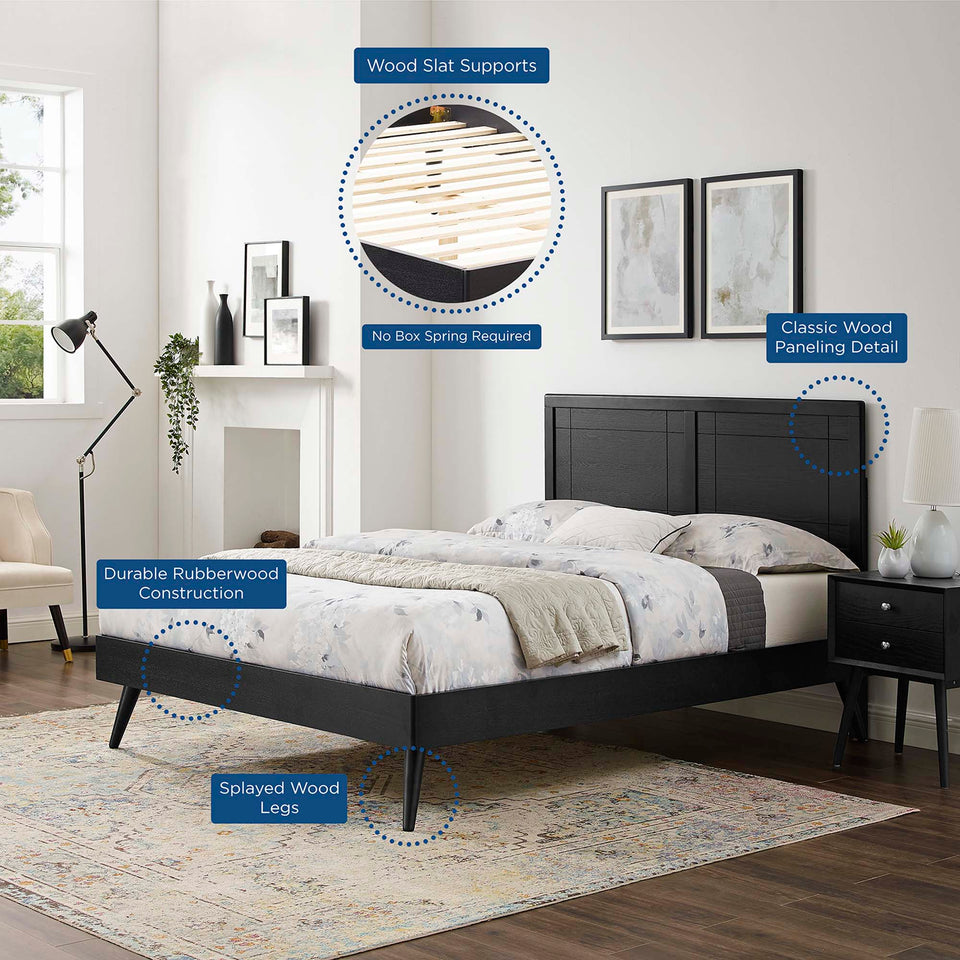 Marlee Wood Full Platform Bed With Splayed Legs by Modway