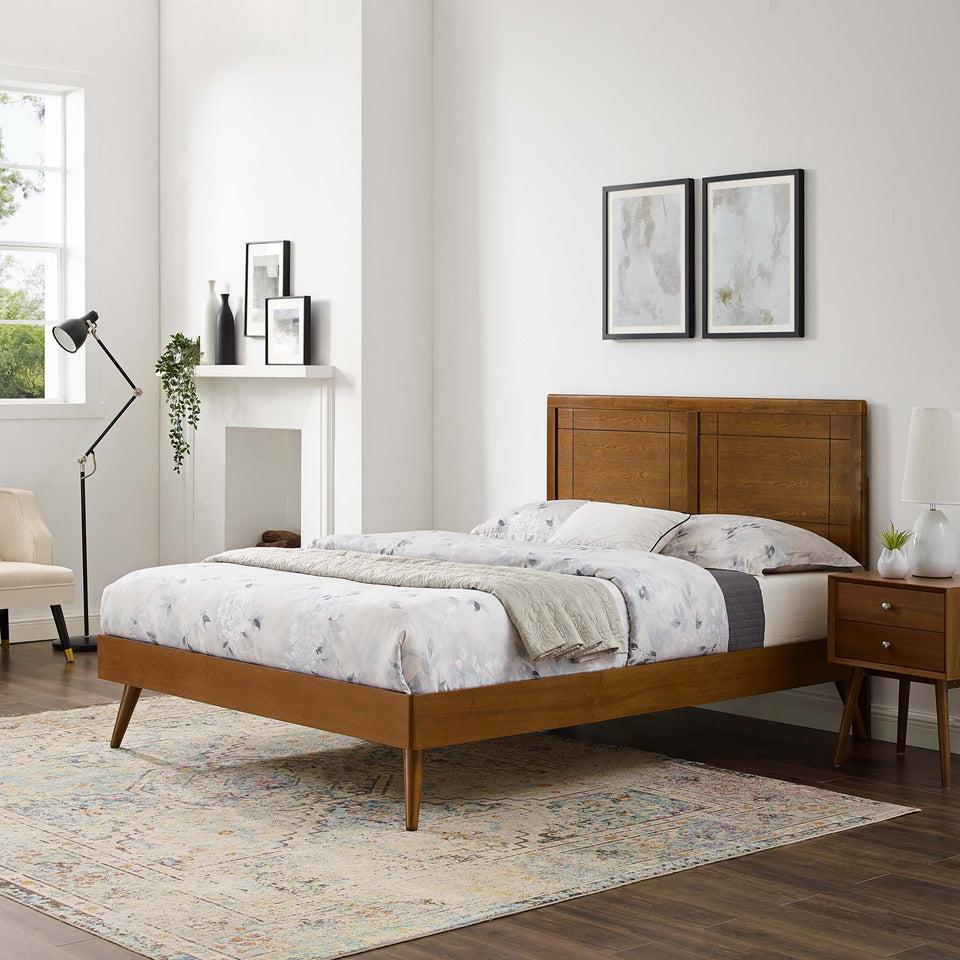 Marlee Wood Full Platform Bed With Splayed Legs by Modway