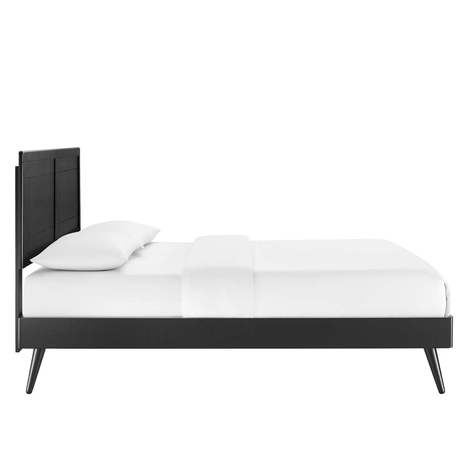 Marlee Wood King Platform Bed With Splayed Legs by Modway