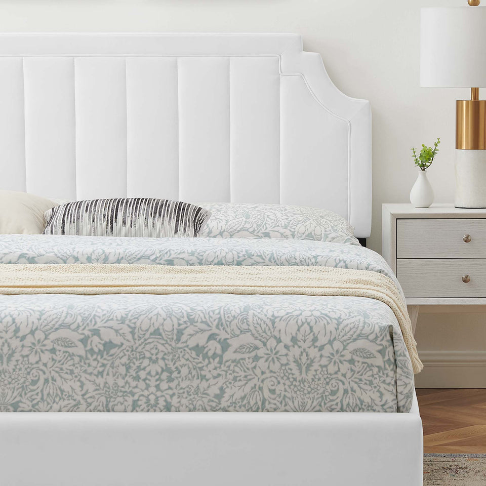 Sienna Performance Velvet Queen Platform Bed by Modway