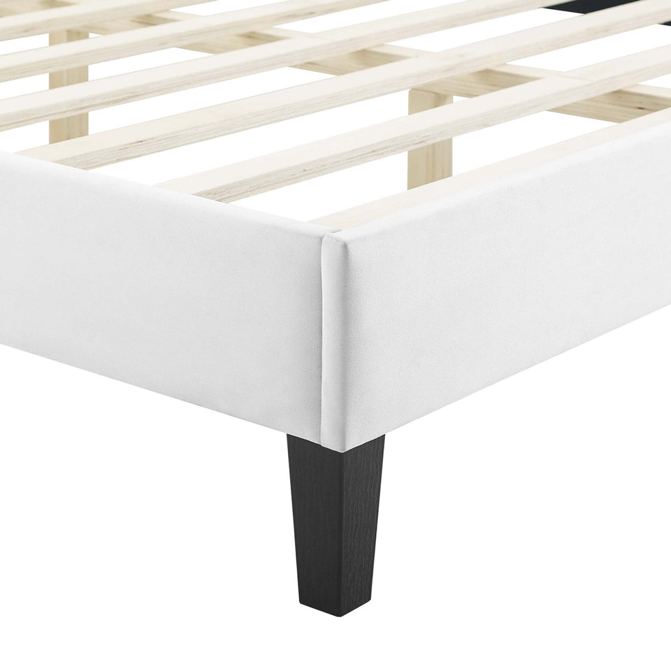 Sienna Performance Velvet Queen Platform Bed by Modway