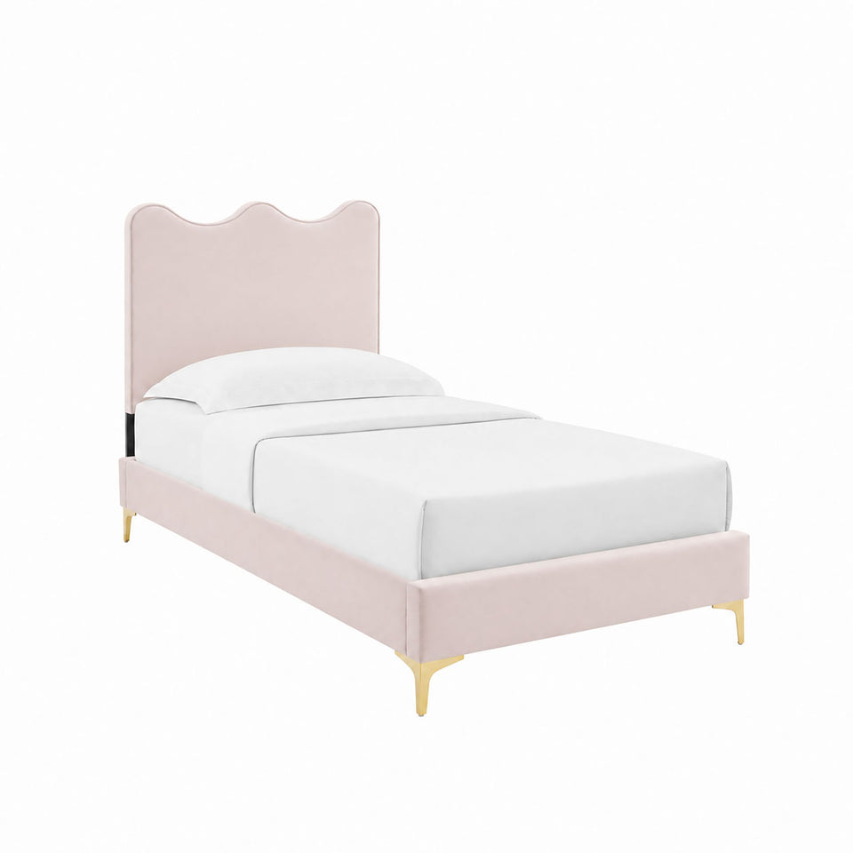 Current Performance Velvet Twin Platform Bed by Modway