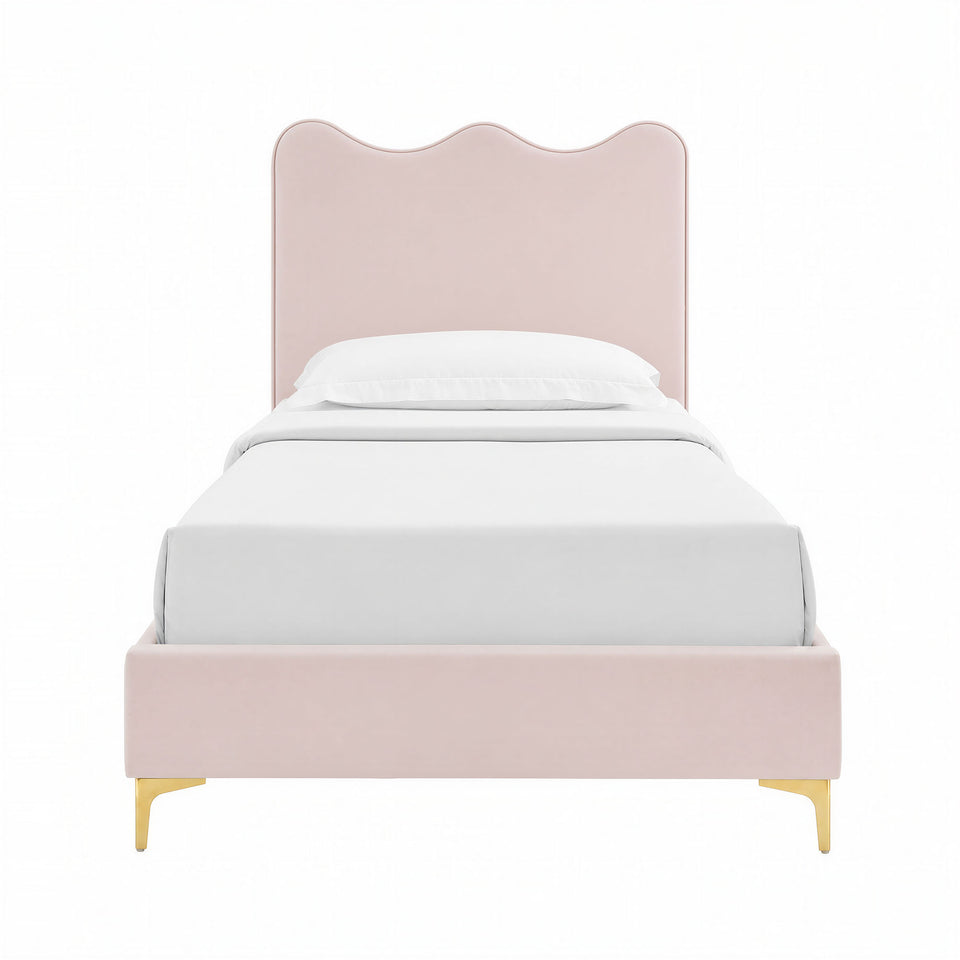 Current Performance Velvet Twin Platform Bed by Modway