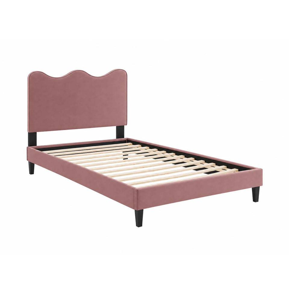 Current Performance Velvet Twin Platform Bed by Modway