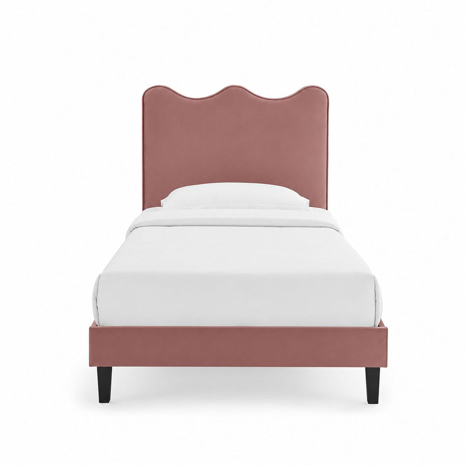 Current Performance Velvet Twin Platform Bed by Modway