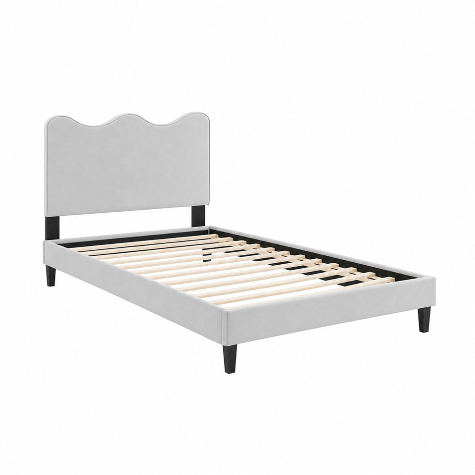 Current Performance Velvet Twin Platform Bed by Modway