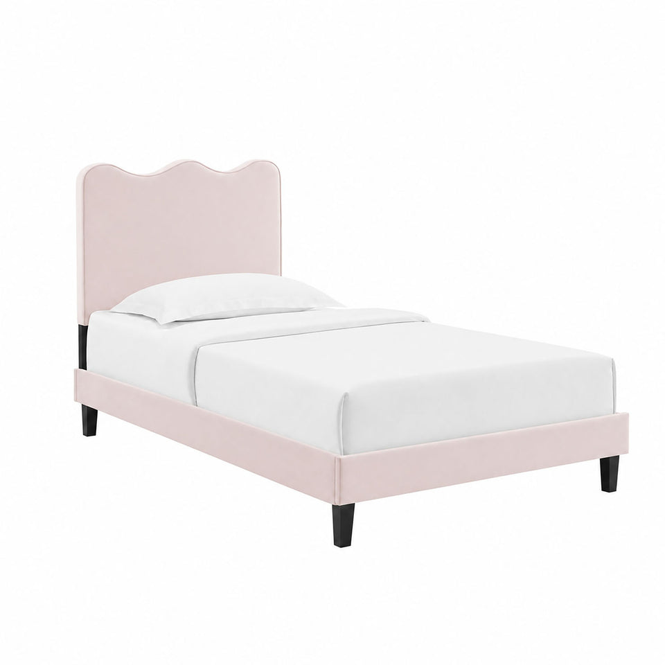Current Performance Velvet Twin Platform Bed by Modway