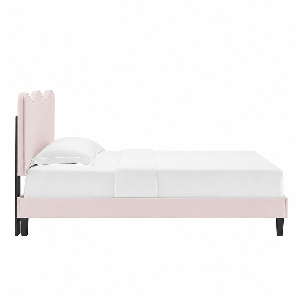 Current Performance Velvet Twin Platform Bed by Modway