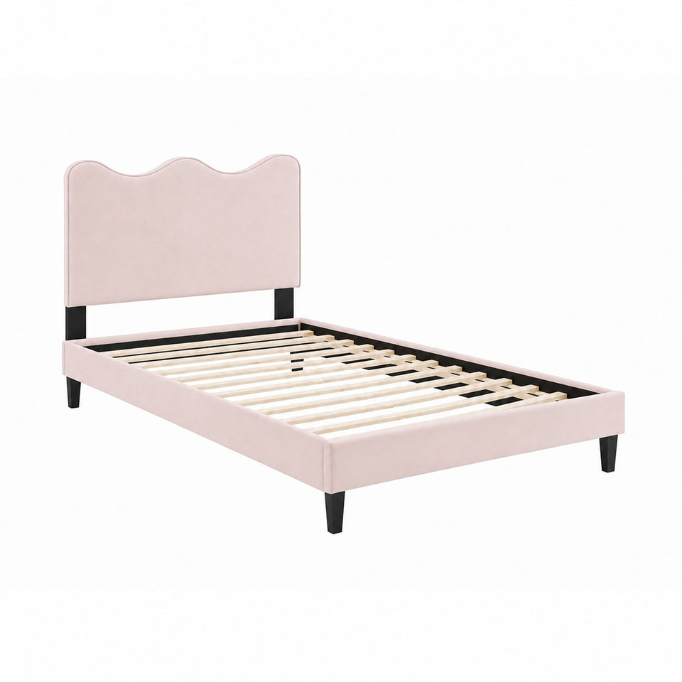 Current Performance Velvet Twin Platform Bed by Modway