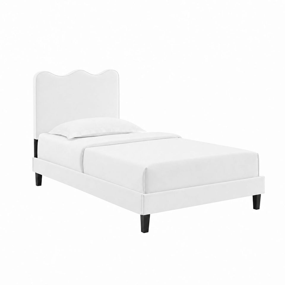 Current Performance Velvet Twin Platform Bed by Modway