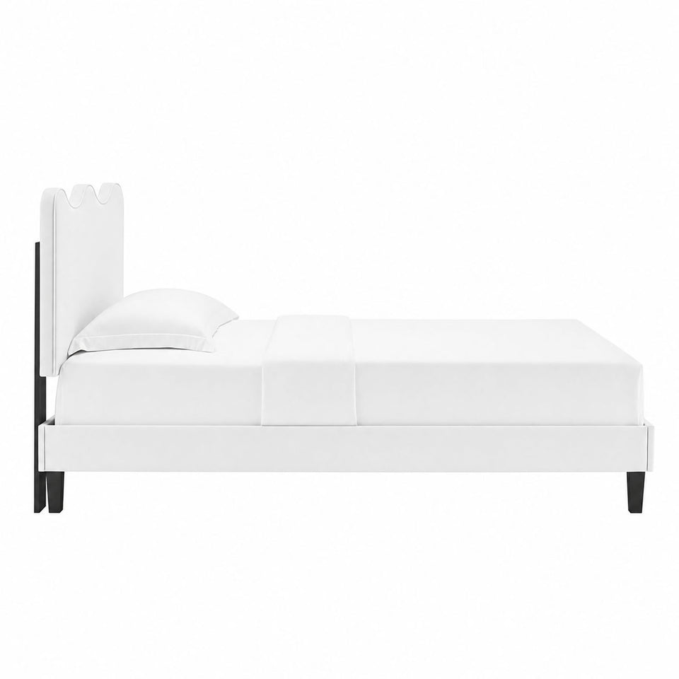 Current Performance Velvet Twin Platform Bed by Modway