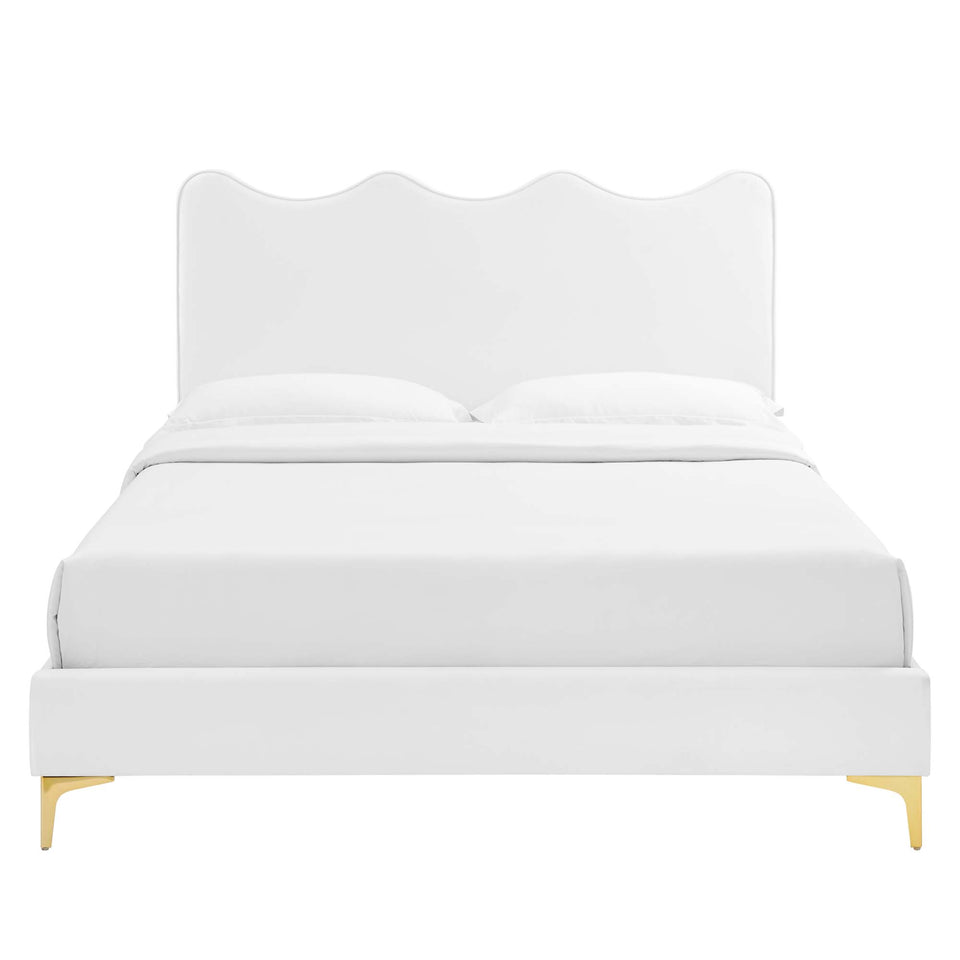 Current Performance Velvet Full Platform Bed by Modway