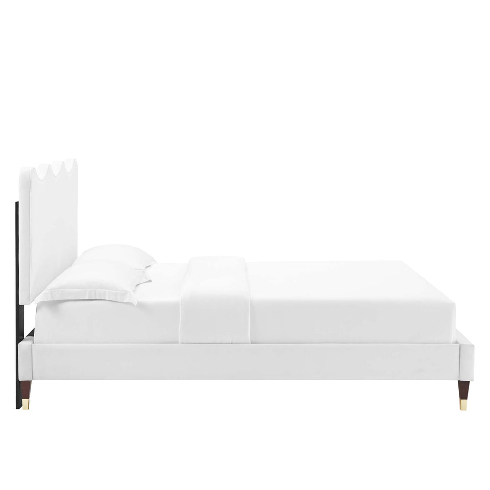 Current Performance Velvet Queen Platform Bed by Modway