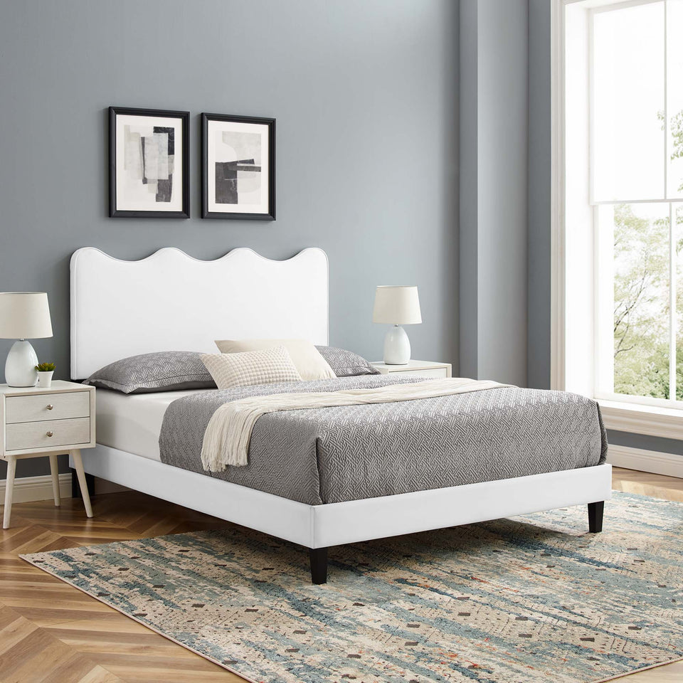 Current Performance Velvet Queen Platform Bed by Modway
