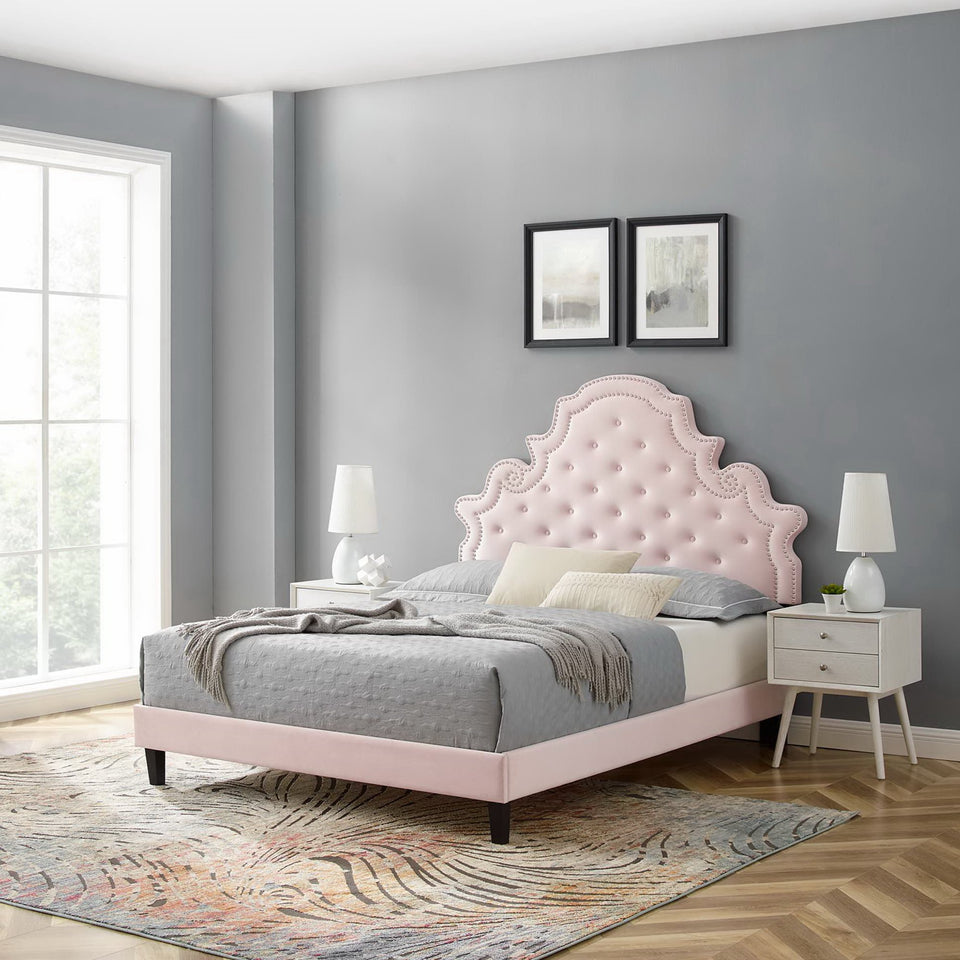 Gwyneth Tufted Performance Velvet Full Platform Bed by Modway