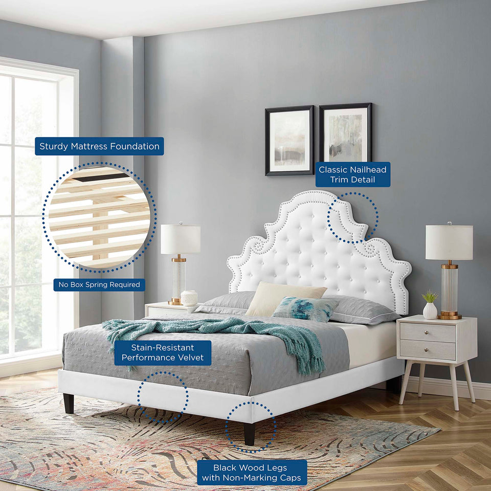 Gwyneth Tufted Performance Velvet Full Platform Bed by Modway