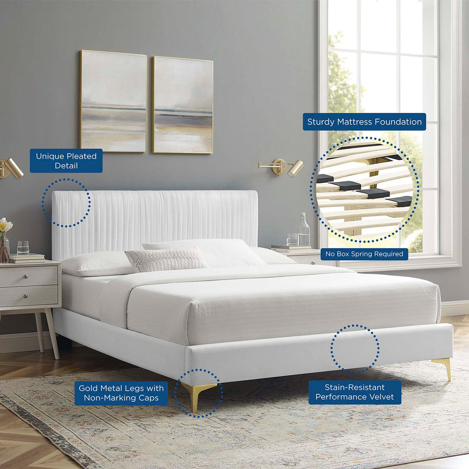 Peyton Performance Velvet Full Platform Bed by Modway