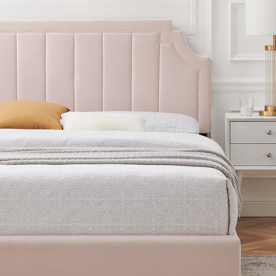 Sienna Performance Velvet Twin Platform Bed by Modway
