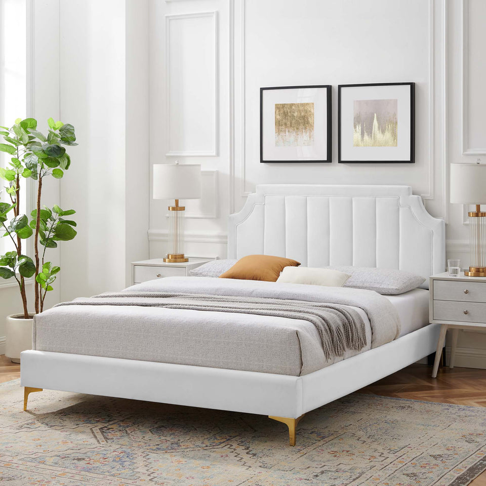 Sienna Performance Velvet Full Platform Bed by Modway