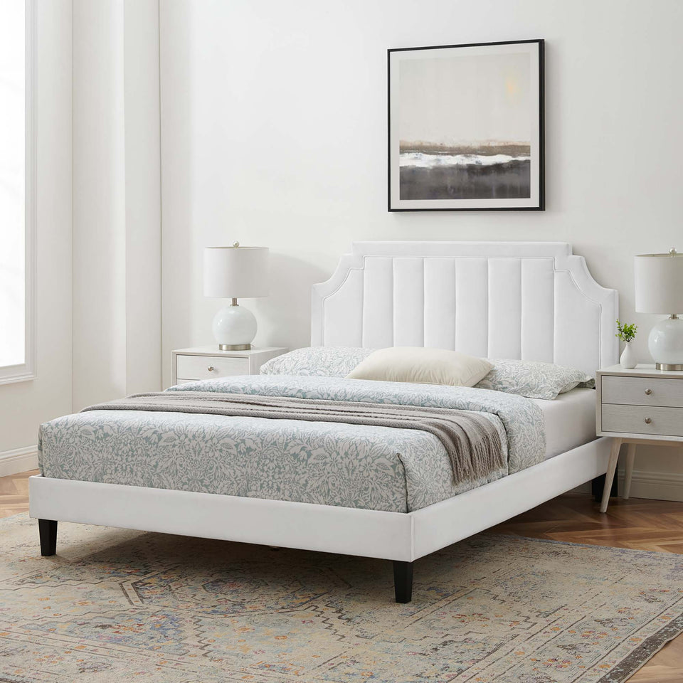 Sienna Performance Velvet Full Platform Bed by Modway