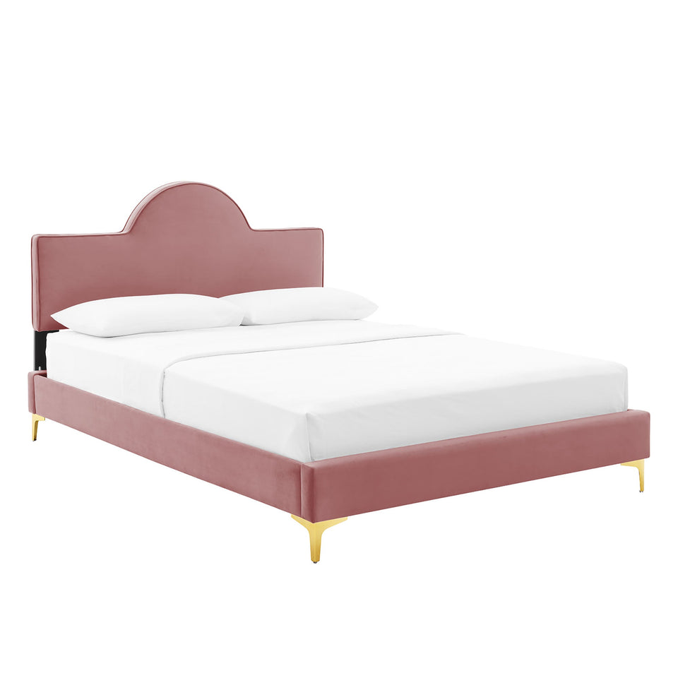 Sunny Performance Velvet Bed by Modway