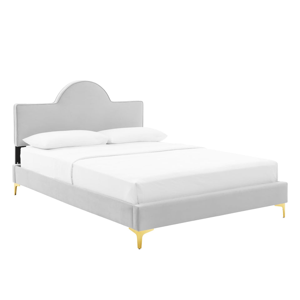 Sunny Performance Velvet Bed by Modway