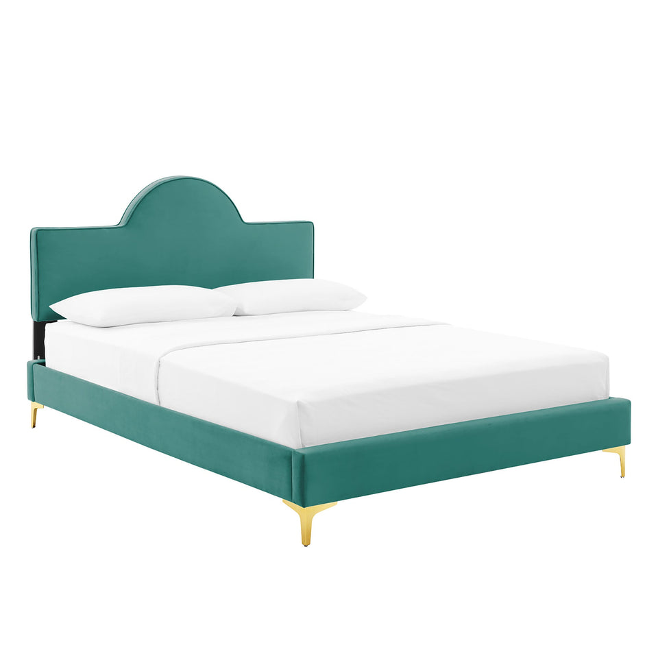 Sunny Performance Velvet Bed by Modway
