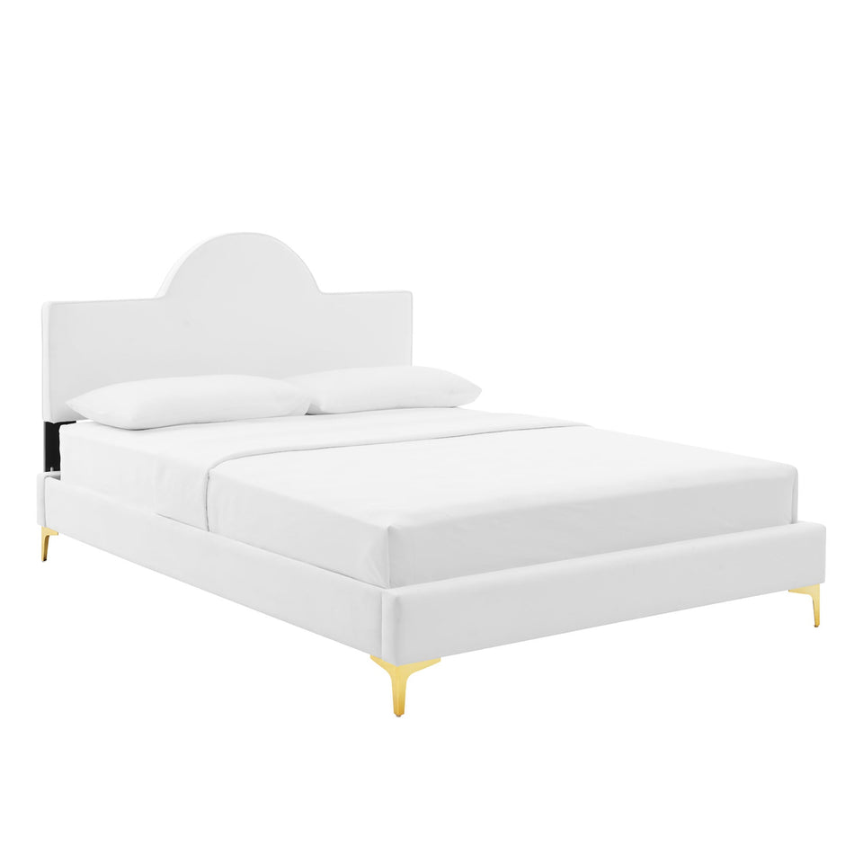 Sunny Performance Velvet Bed by Modway
