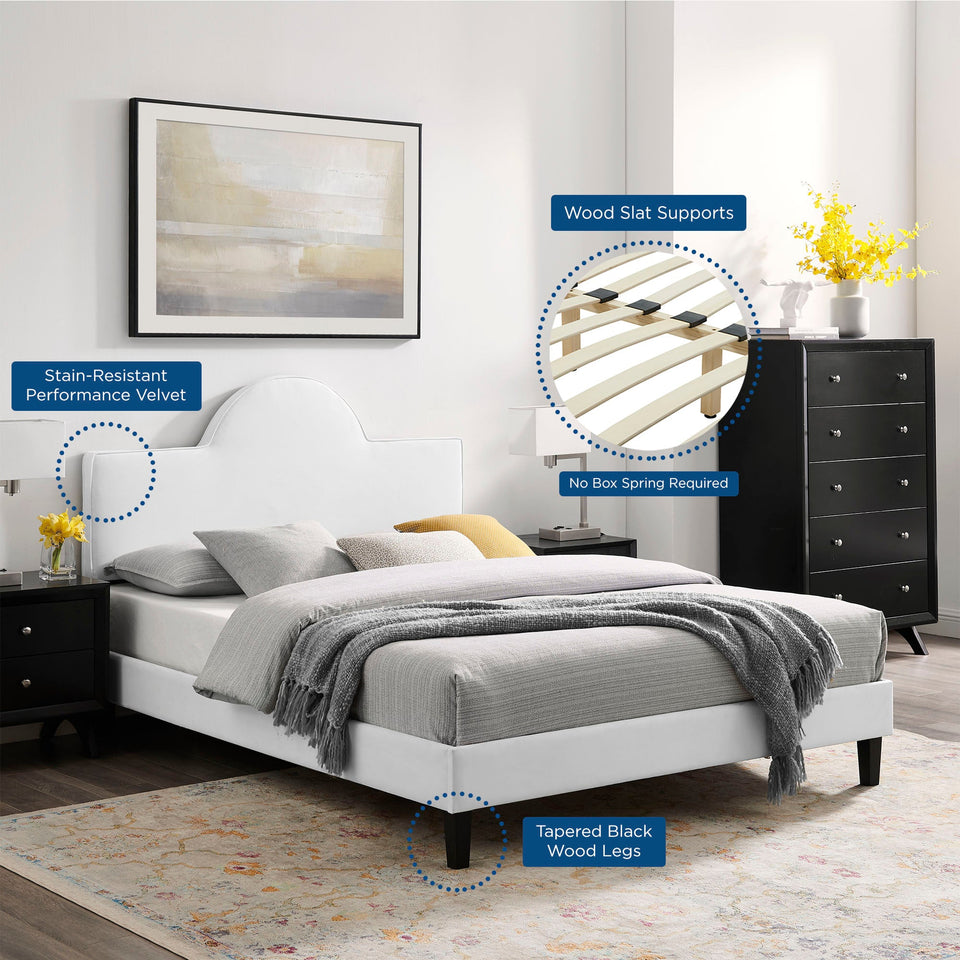 Soleil Performance Velvet Bed by Modway