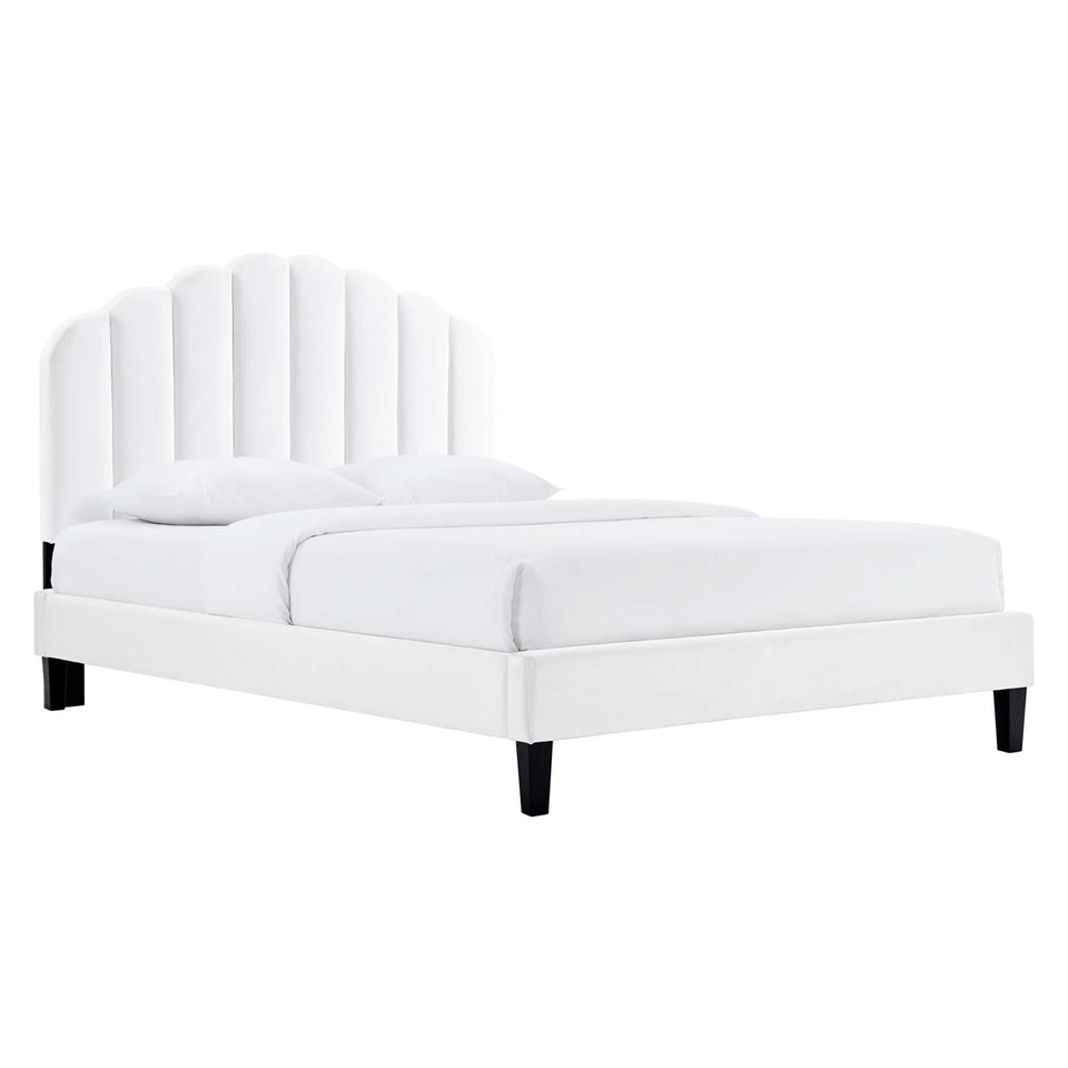 Daisy Performance Velvet Twin Platform Bed by Modway