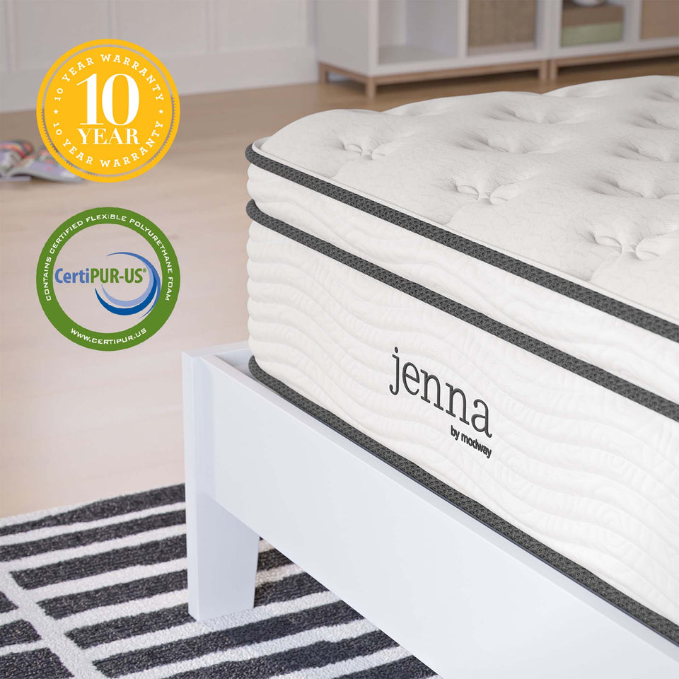 Jenna 12" Innerspring and Foam Twin Mattress by Modway