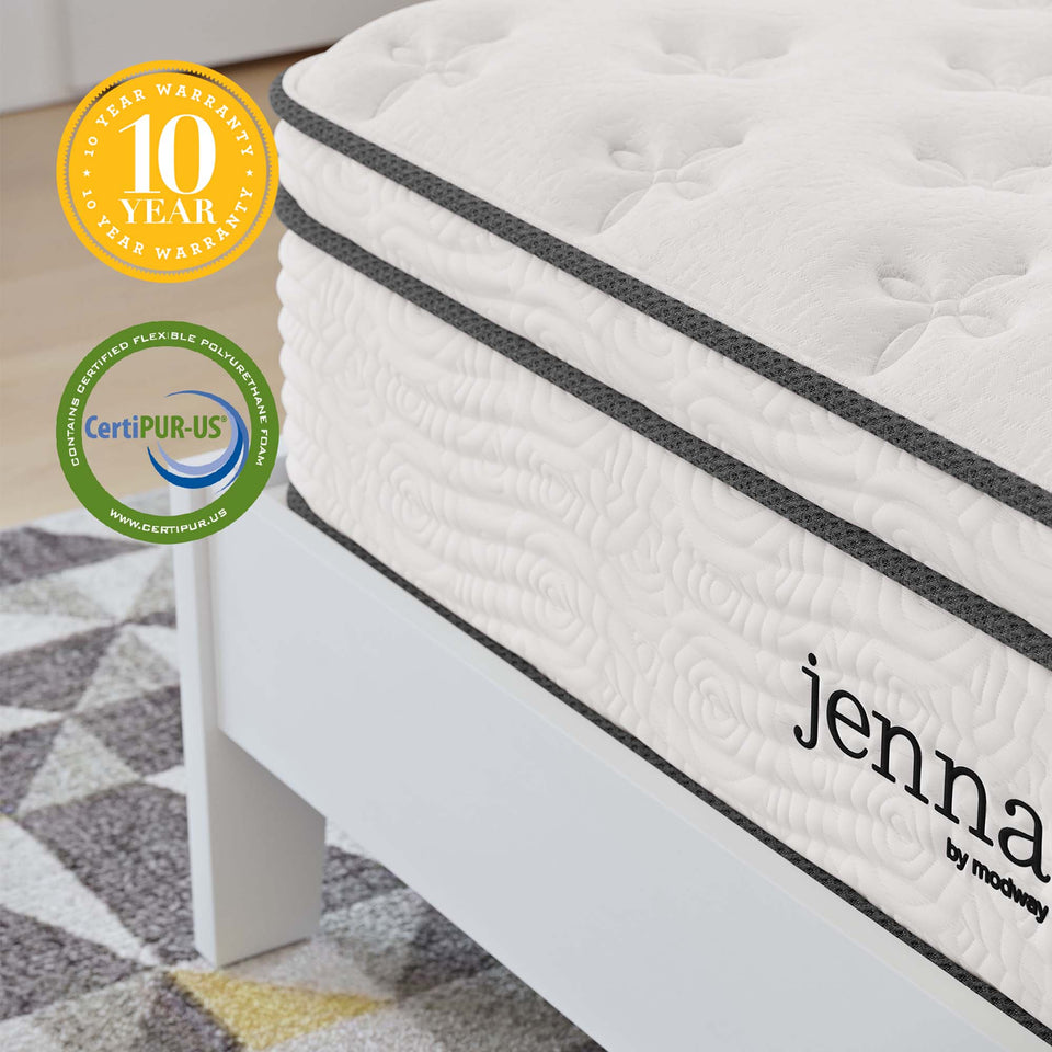 Jenna 12" Innerspring and Foam Full Mattress by Modway