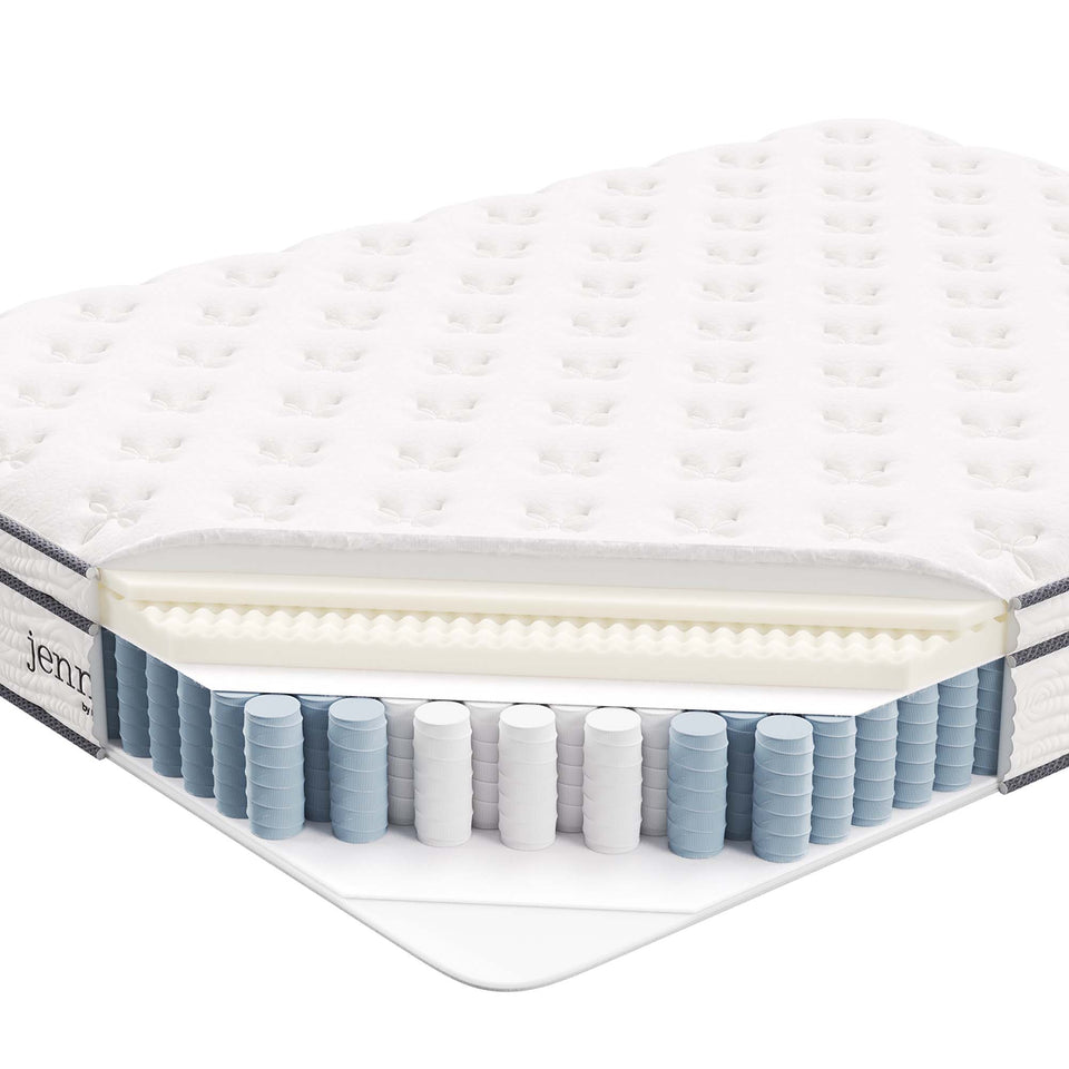 Jenna 12" Innerspring and Foam Queen Mattress by Modway