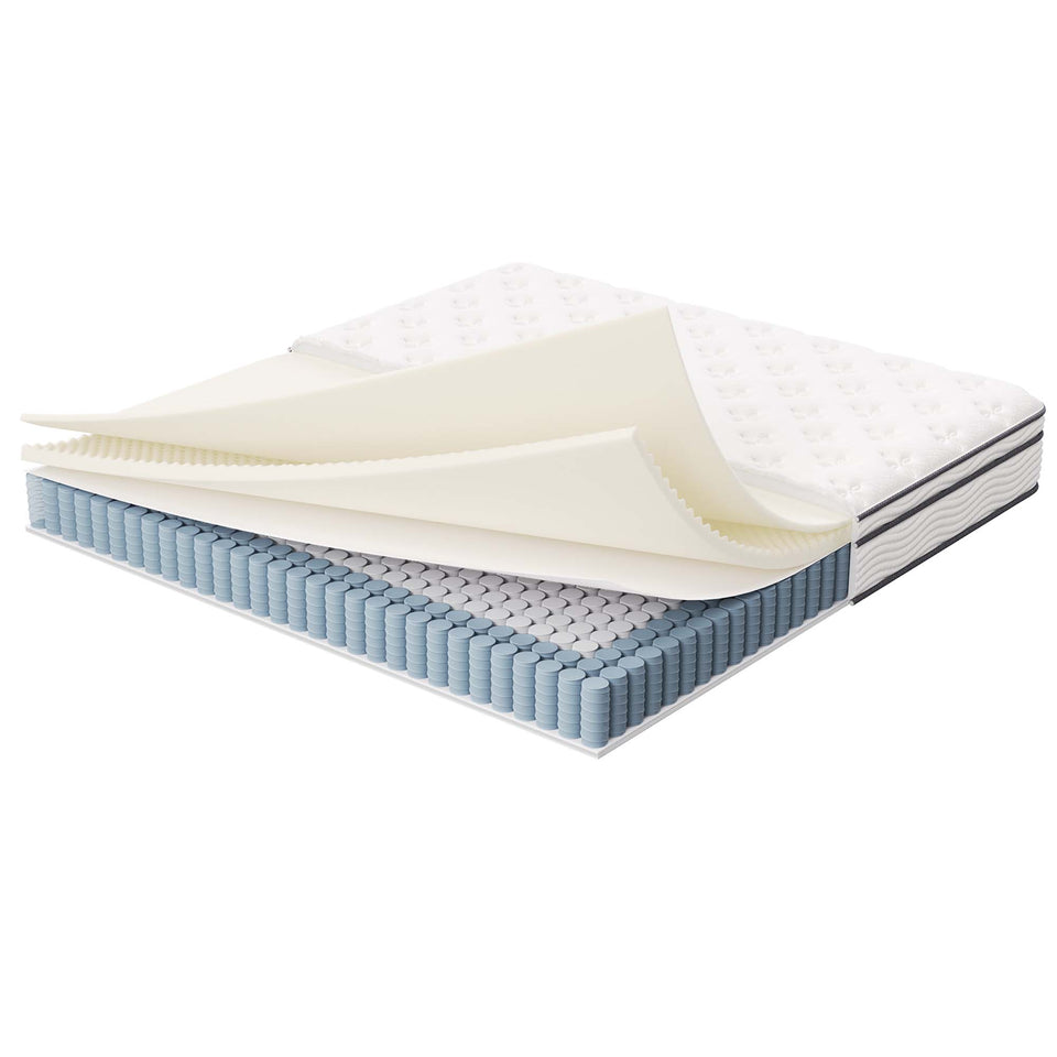 Jenna 12" Innerspring and Foam King Mattress by Modway