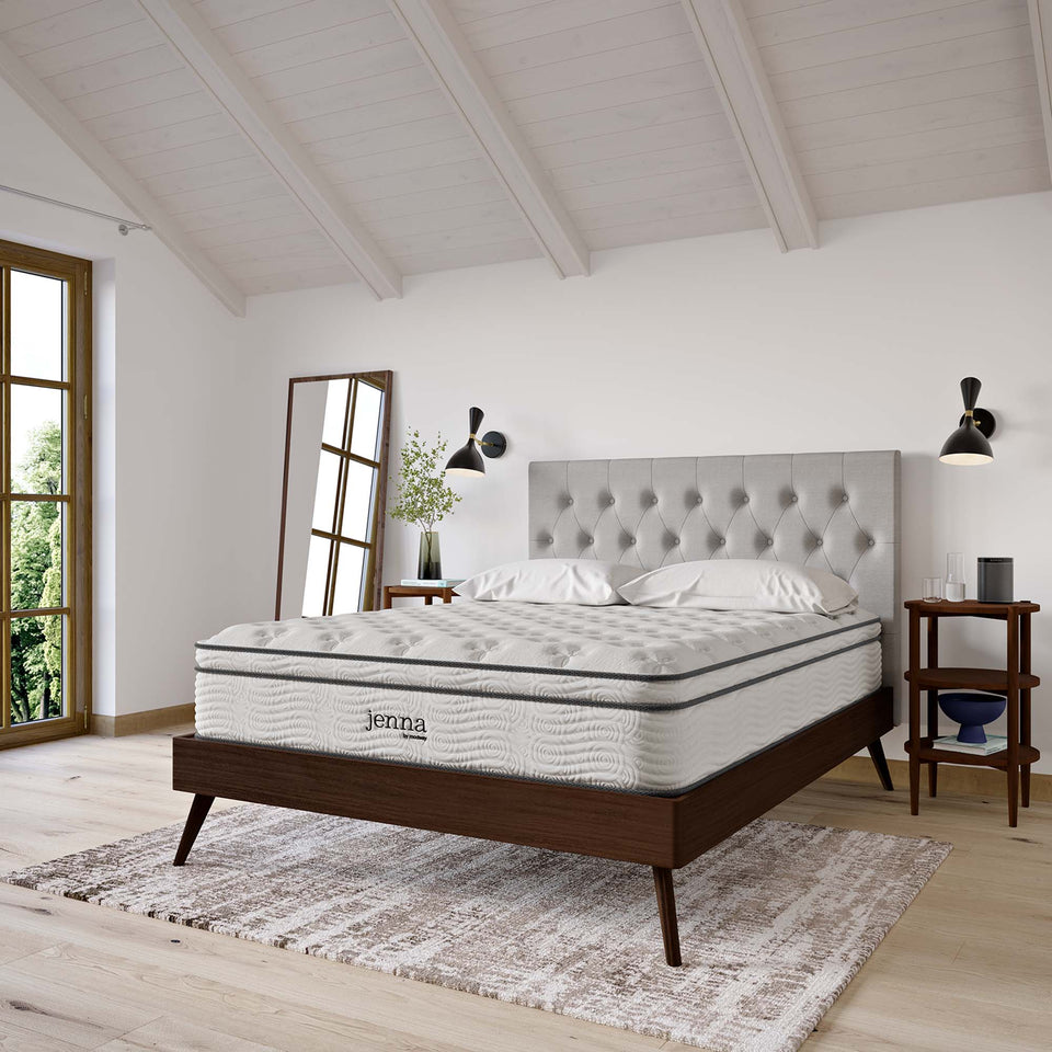 Jenna 12" Innerspring and Foam California King Mattress by Modway