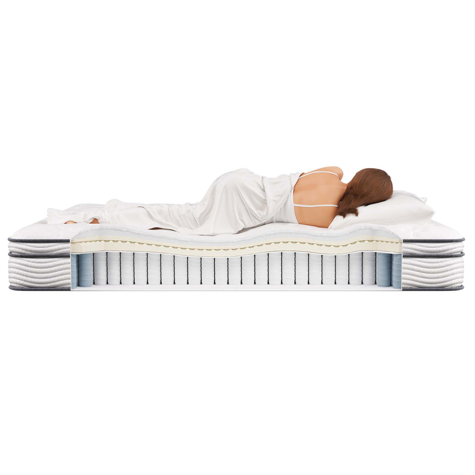 Jenna 12" Innerspring and Foam California King Mattress by Modway