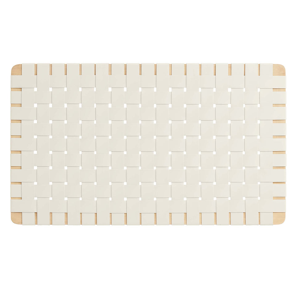 Sparta Weave Wall-Mount Vegan Leather Twin Headboard by Modway