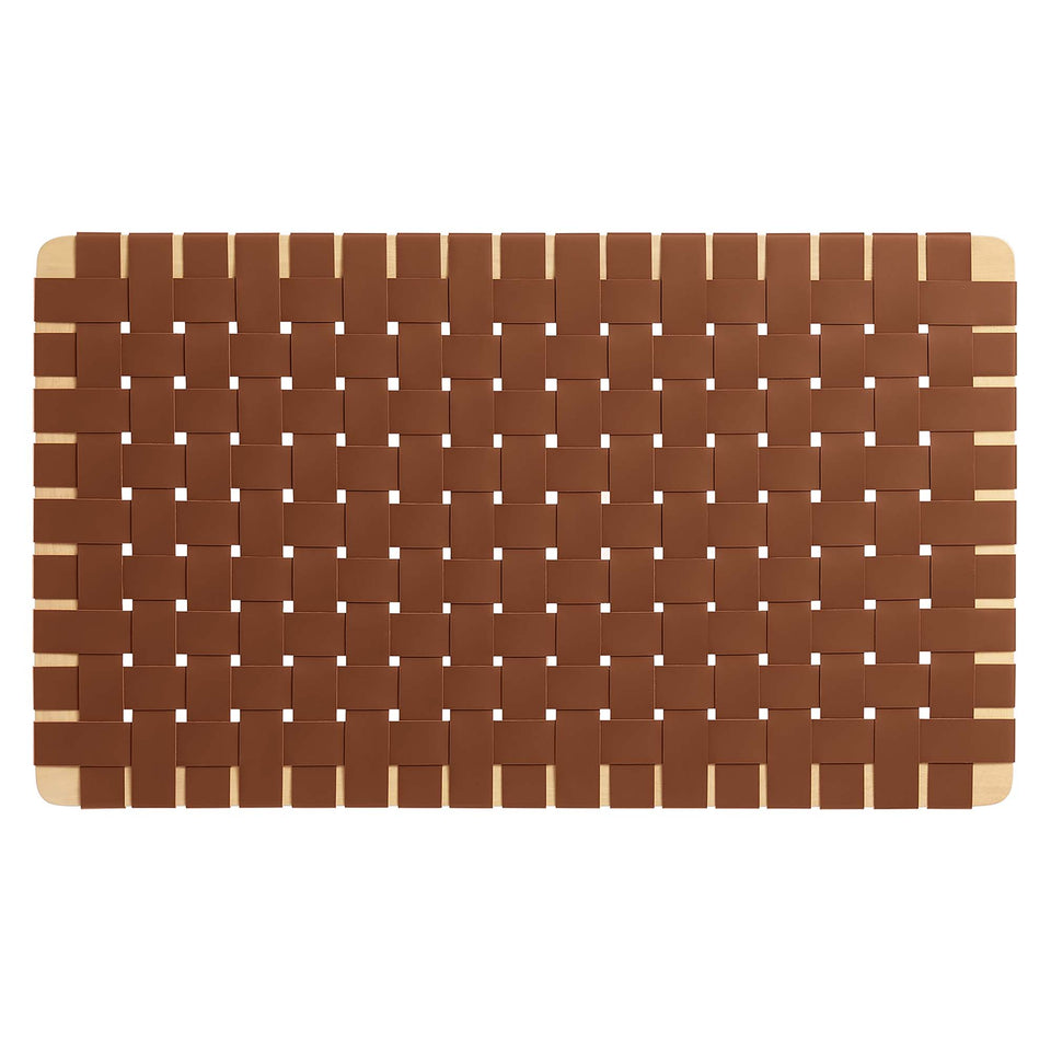 Sparta Weave Wall-Mount Vegan Leather Twin Headboard by Modway