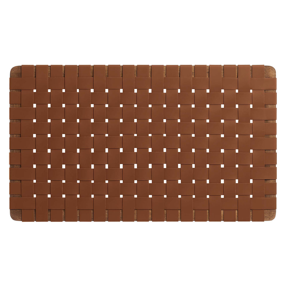 Sparta Weave Wall-Mount Vegan Leather Twin Headboard by Modway