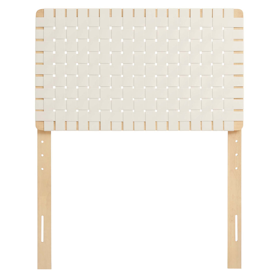 Sparta Weave Vegan Leather Twin Headboard by Modway