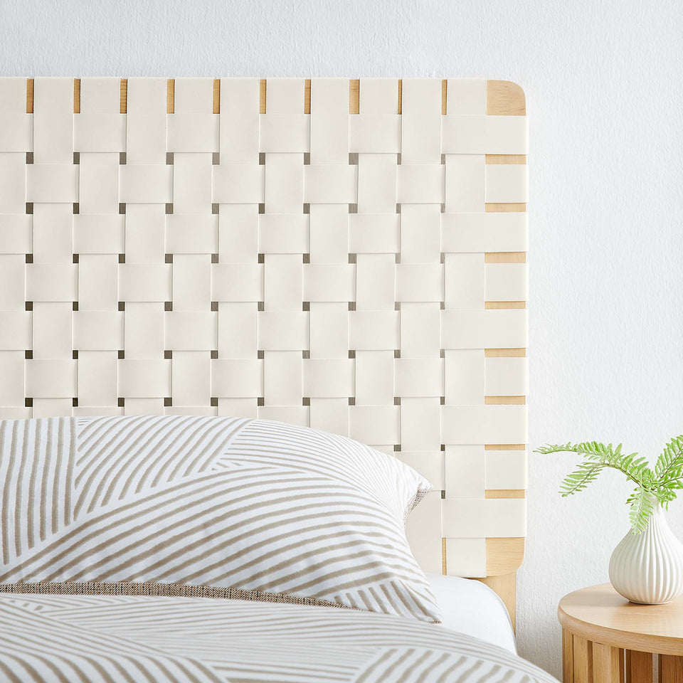 Sparta Weave Vegan Leather Twin Headboard by Modway