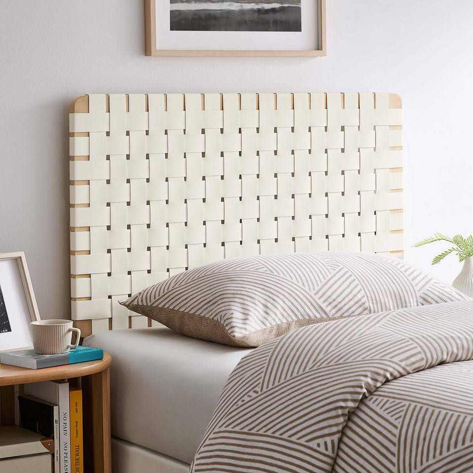 Sparta Weave Vegan Leather Twin Headboard by Modway