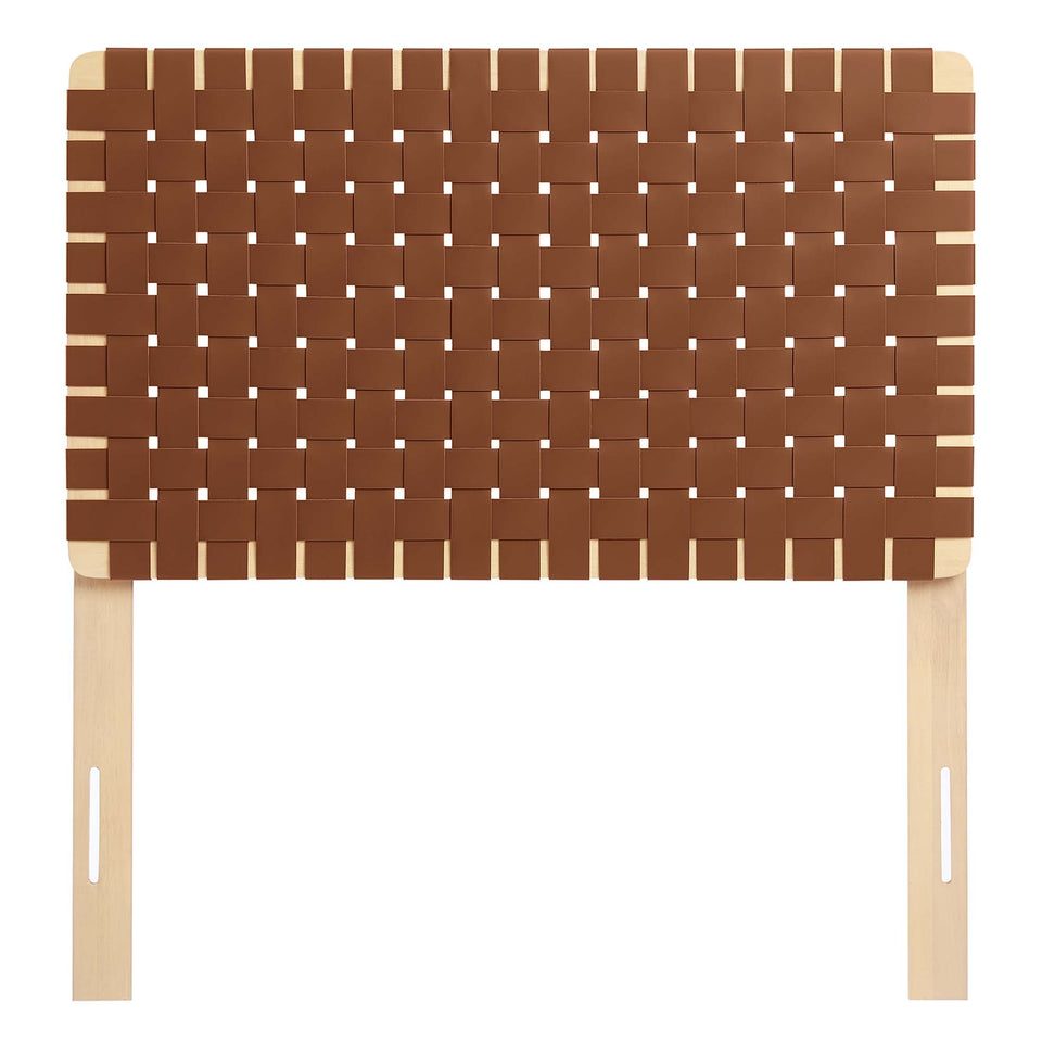 Sparta Weave Vegan Leather Twin Headboard by Modway