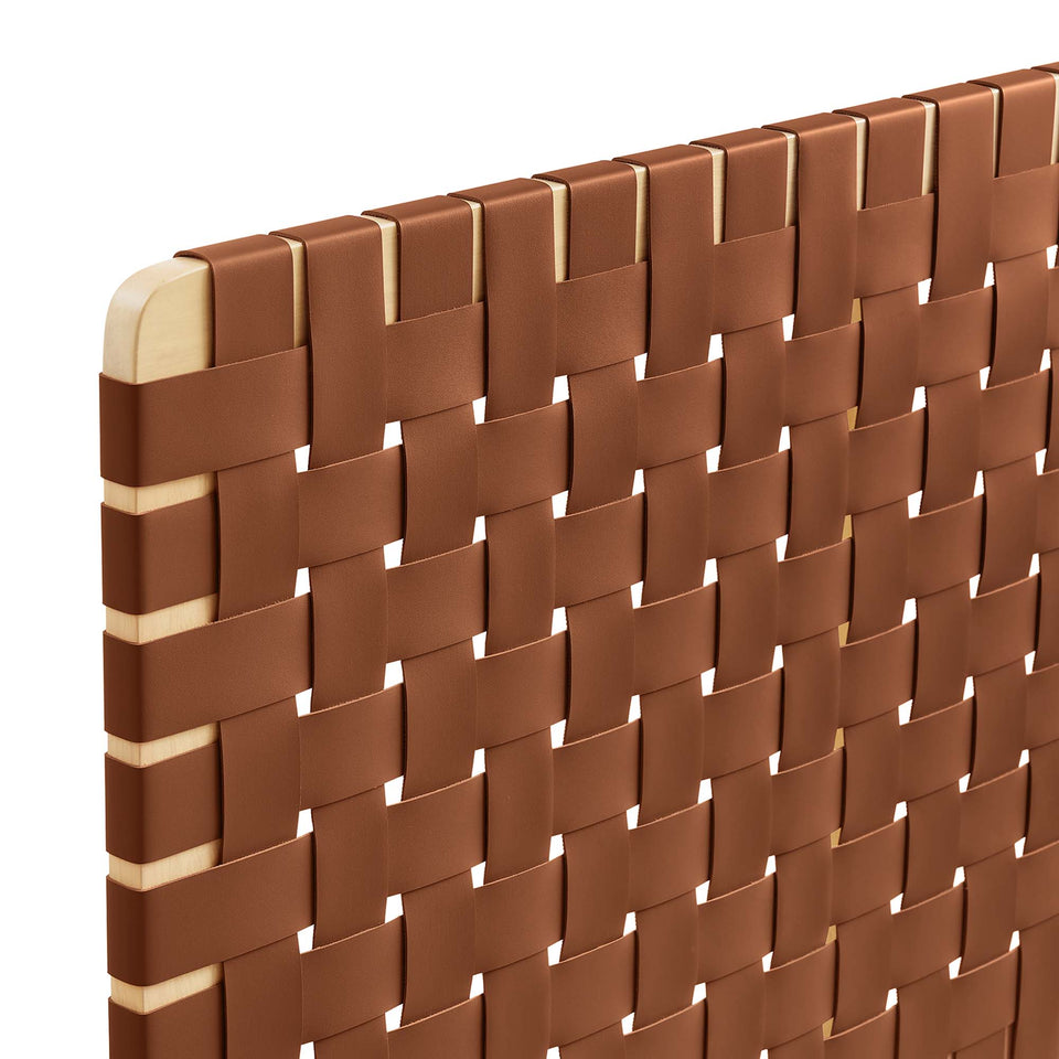 Sparta Weave Vegan Leather Twin Headboard by Modway