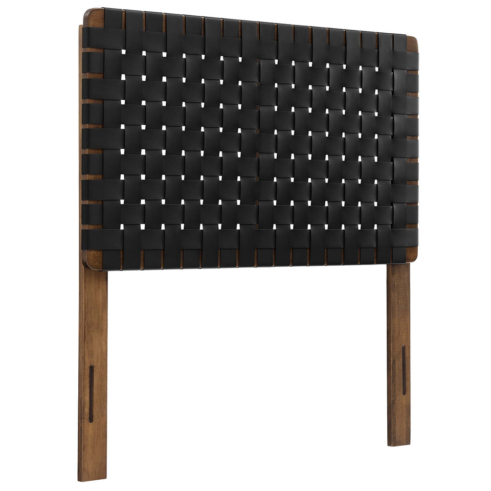 Sparta Weave Vegan Leather Twin Headboard by Modway