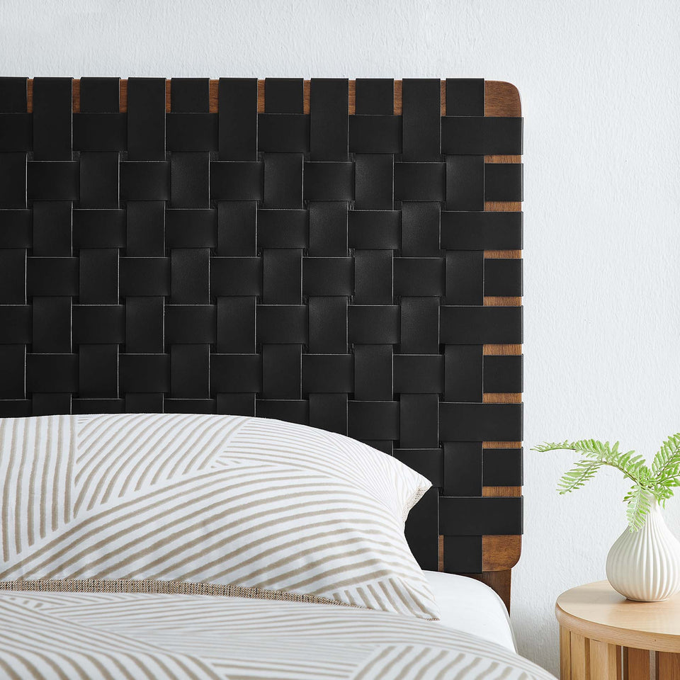 Sparta Weave Vegan Leather Twin Headboard by Modway