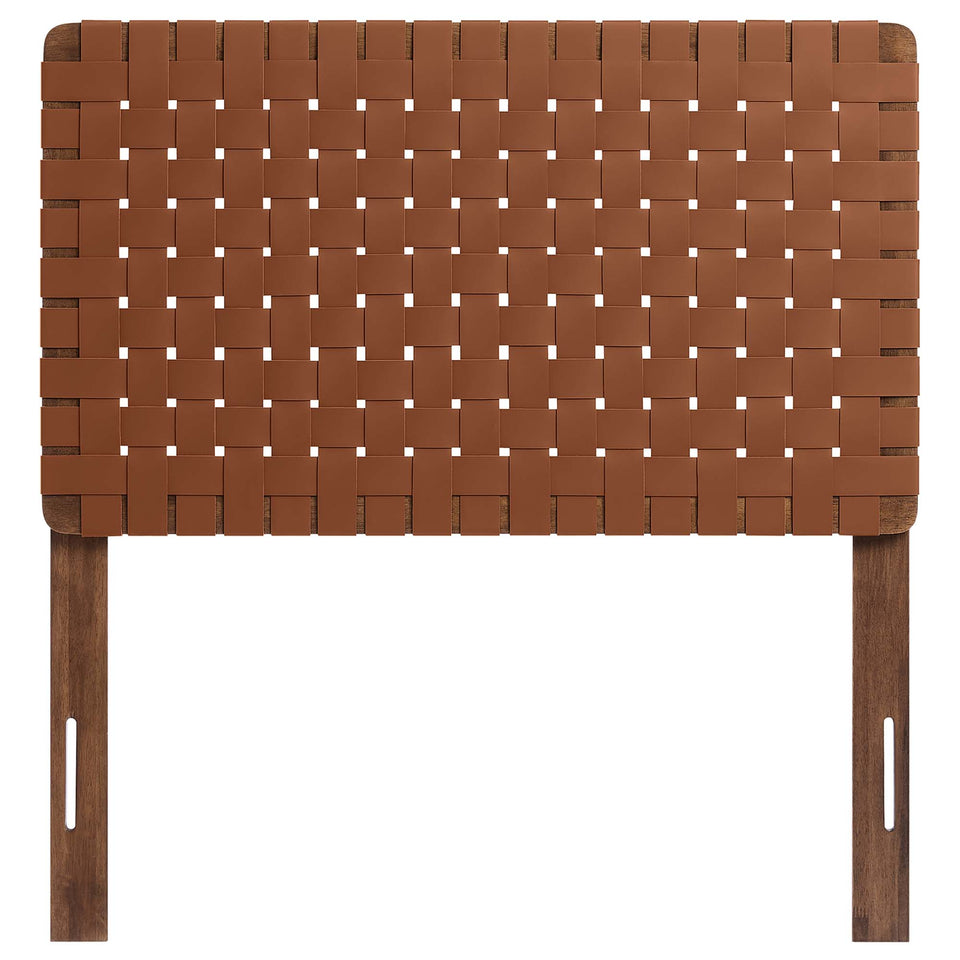 Sparta Weave Vegan Leather Twin Headboard by Modway
