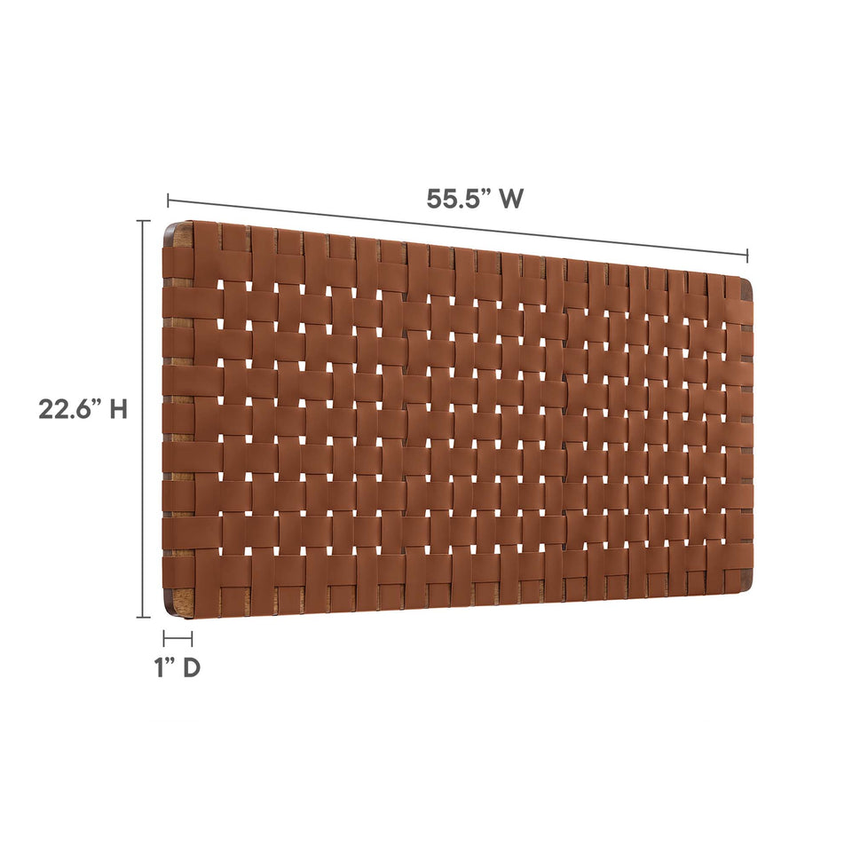 Sparta Weave Vegan Leather Full Headboard by Modway