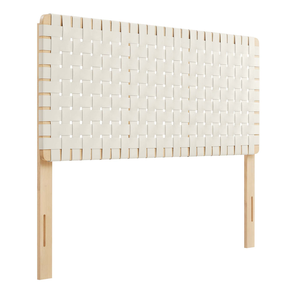 Sparta Weave Vegan Leather Full Headboard by Modway