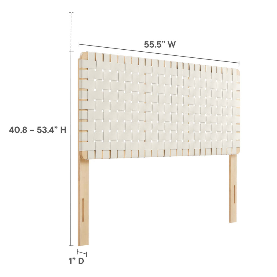 Sparta Weave Vegan Leather Full Headboard by Modway